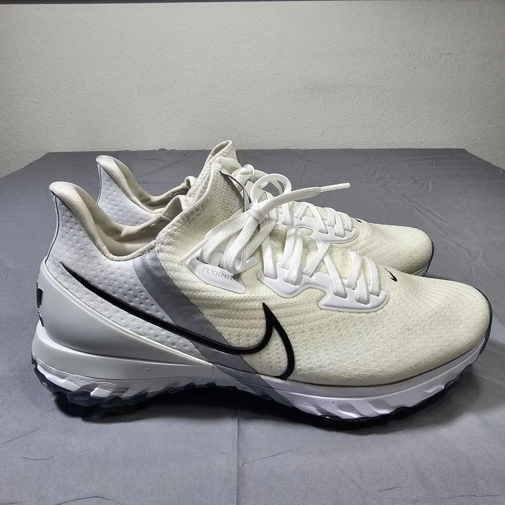 Nike Air Zoom Infinity Tour Flyknit Golf Shoes White Volt CT0540 M Size 9.5